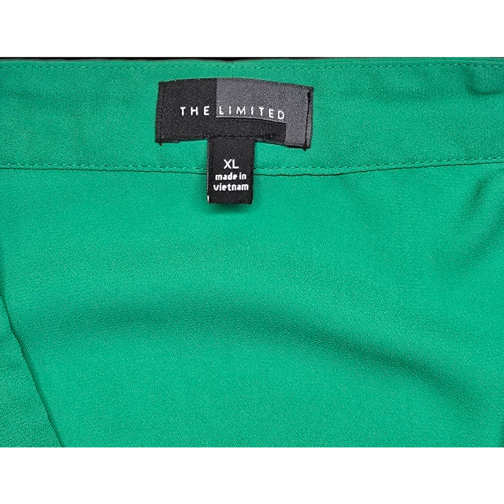 The Limited XL Green Tunic Blouse Long Sleeve V Neck Flowy Top - Picture 5 of 11